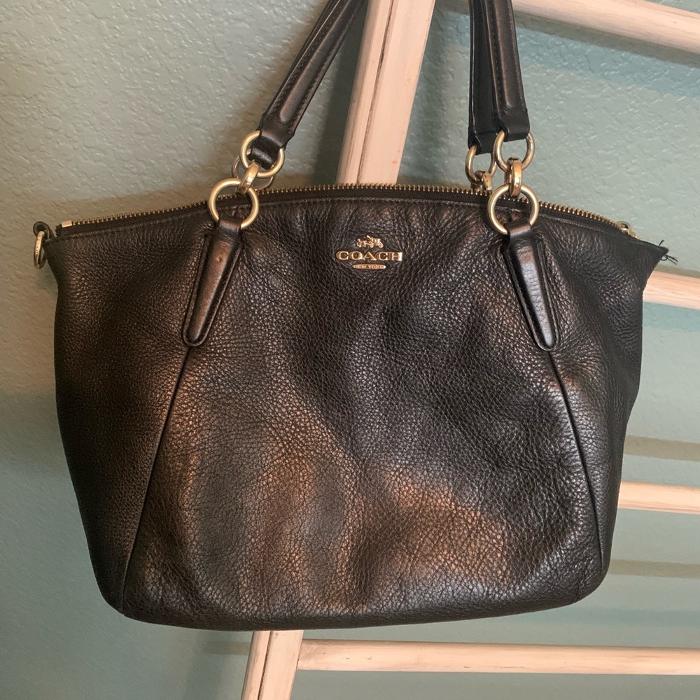 Black Coach bag, leather